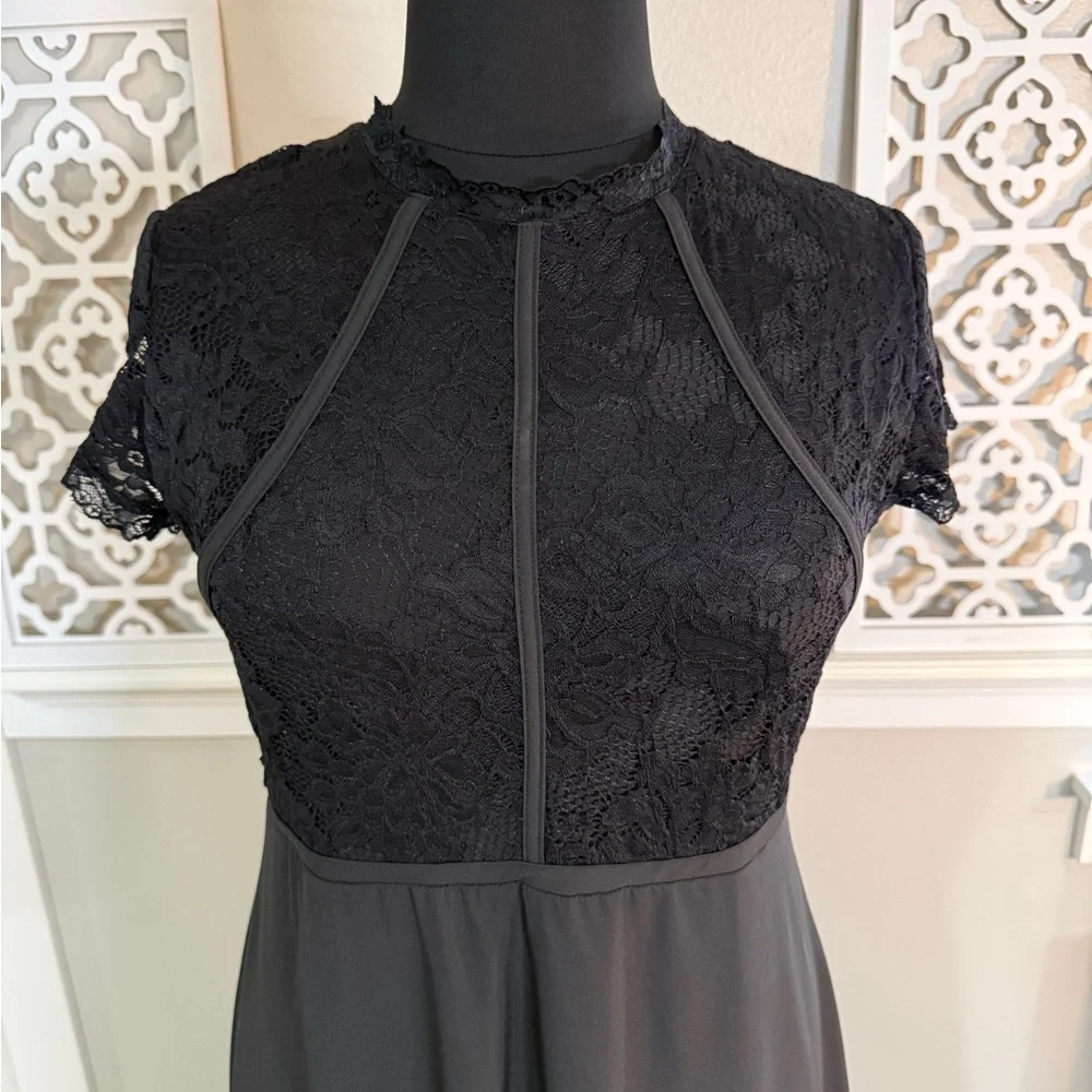 Chic Black Lace Maxi Dress - Picture 7 of 12